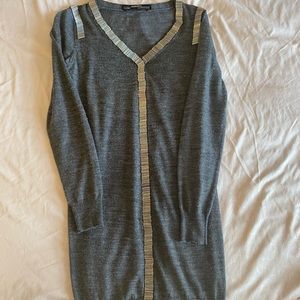 All Saints Embellished Merino Wool Sweater Dress